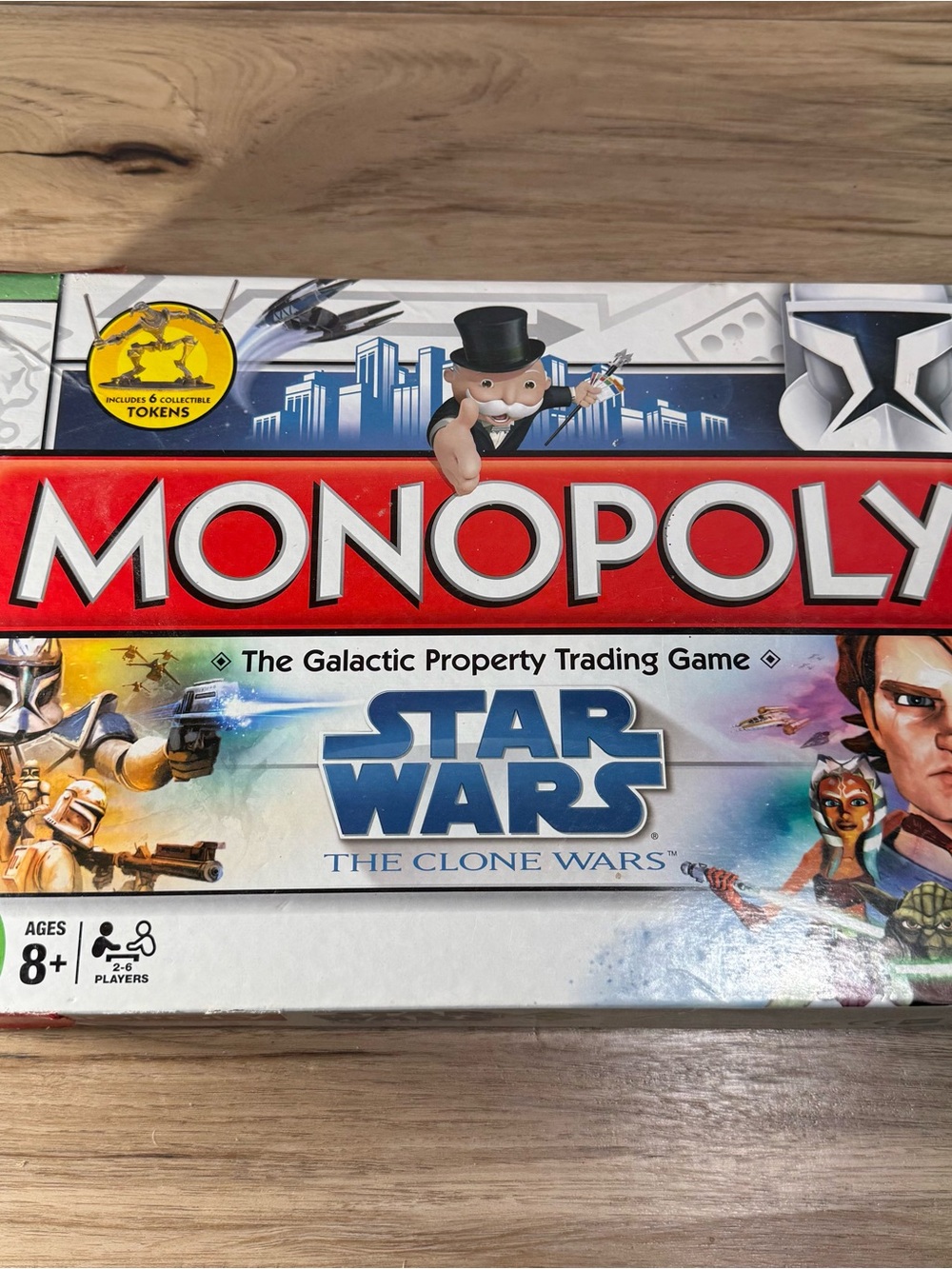 Monopoly Star Wars The Clone Wars Board Game 6 Collectible Tokens Complete Used